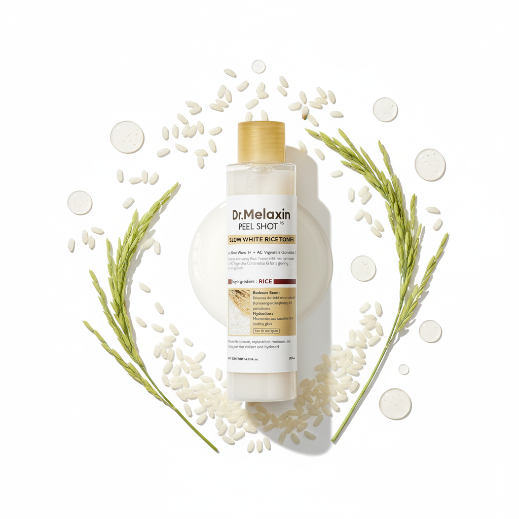 Flat Lay - Rice Toner Composition